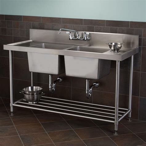 commercial stainless steel kitchen cabinet and sink|commercial grade stainless steel sink.